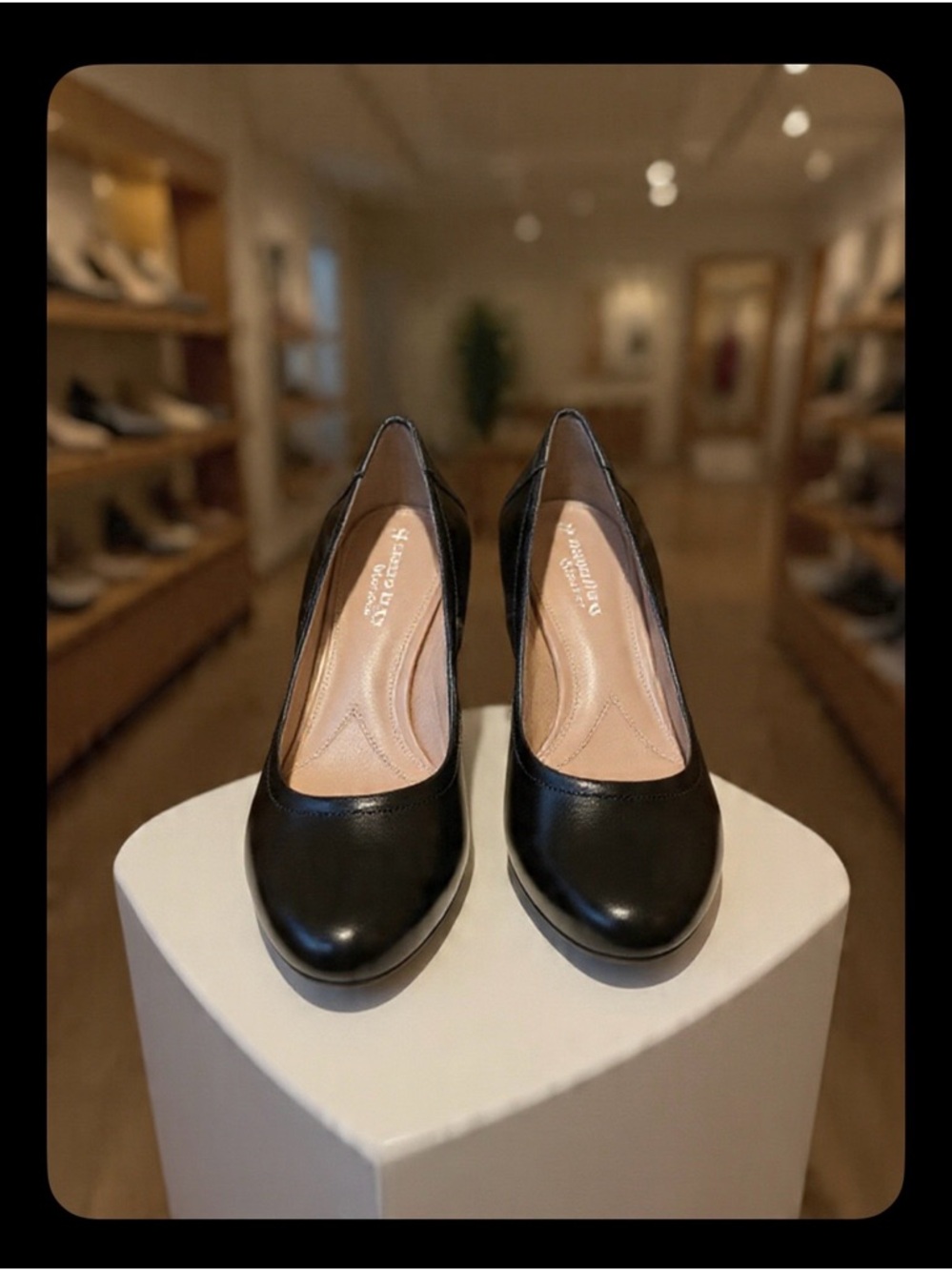 Naturalizer Stargaze Leather Rounded-Toe 2”Pumps 7W